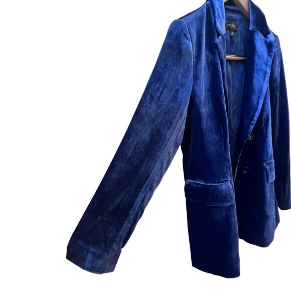 NWOT Talbots Navy Blue Velvet Velveteen Preppy Academia Women's Blazer Size 10P - Picture 5 of 12